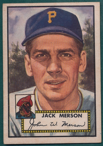 1952 Topps #375 Jack Merson *Hi #*