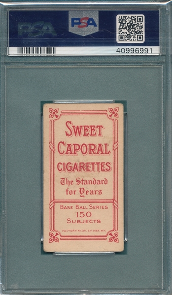 1909-1911 T206 Lajoie, Portrait, Sweet Caporal Cigarettes PSA 3