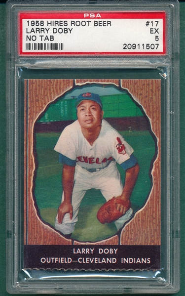1958 Hires Root Beer #17 Larry Doby PSA 5 *No Tab*