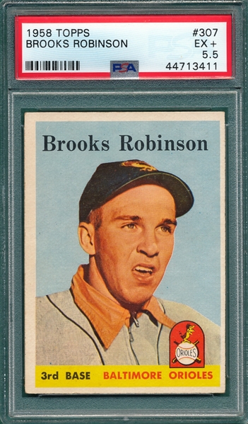 1958 Topps #307 Brooks Robinson PSA 5.5