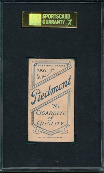 1909-1911 T206 Bresnahan, With Bat, Piedmont Cigarettes SGC 60