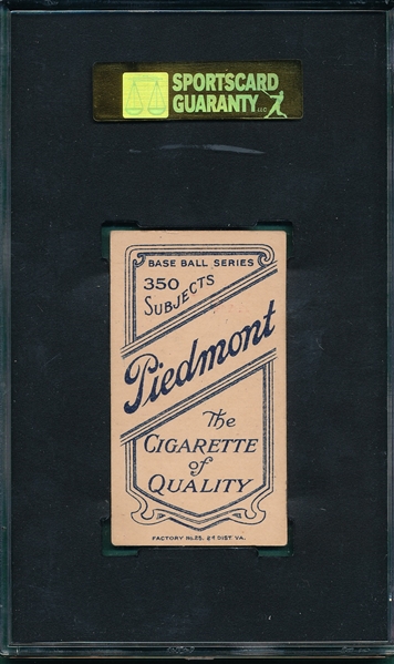 1909-1911 T206 Casey Piedmont Cigarettes SGC 60