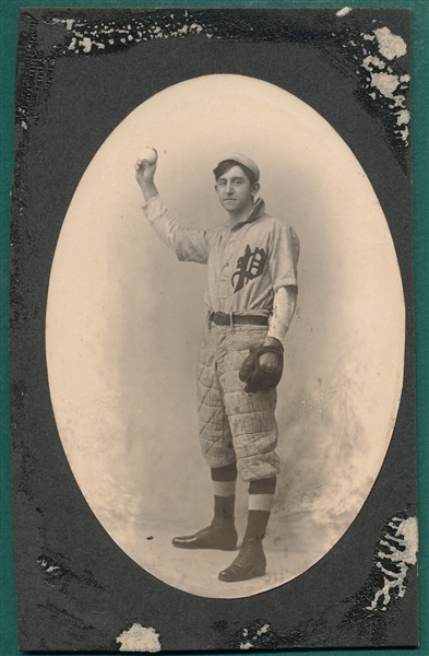 1900s Oval Photo of Baseball Player 