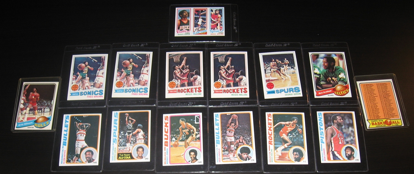 1977-2000 Basketball Lot of (57) W/ 86 Fleer Sticker Abdul-Jabbar