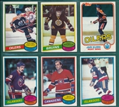 1981-83 Topps Hockey Lot of (6) HOFers W/ Gretzky, Kurri & Bourque, Rookie