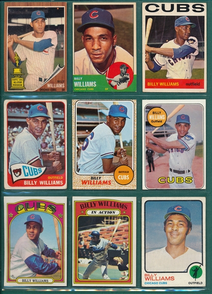 1962-73 Topps Lot of (9) Billy Williams