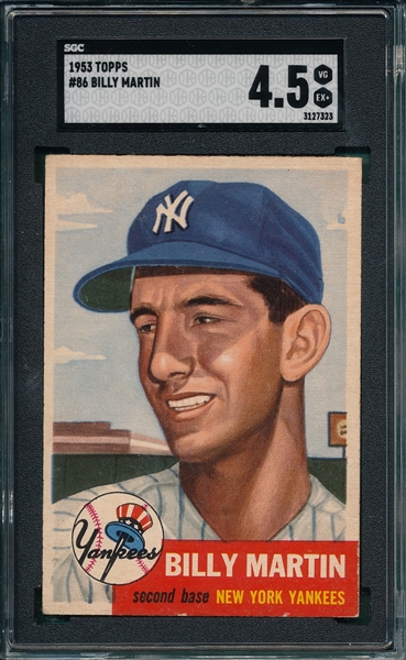1953 Topps #86 Billy Martin SGC 4.5