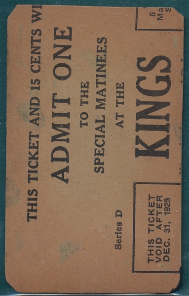 1922 E120 Hugh Mc Quillan American Caramel, *Kings Ad Sheet Back*