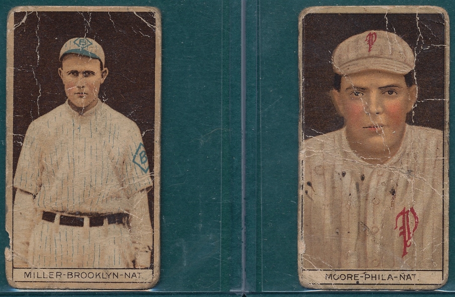 1912 T207 Otto Miller & Moore, Lot of (2)