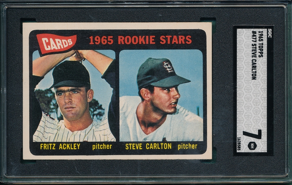 1965 Topps #477 Steve Carlton SGC 7 *Rookie*