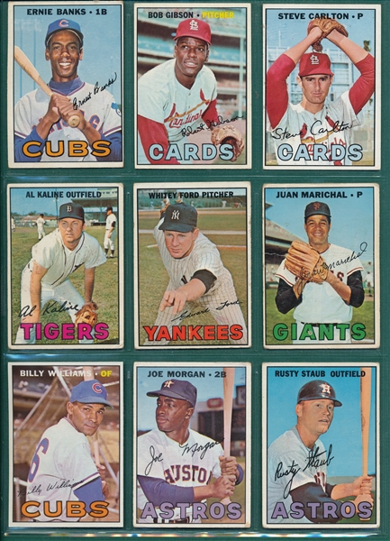 1967 Topps Lot of (9) W/ Banks