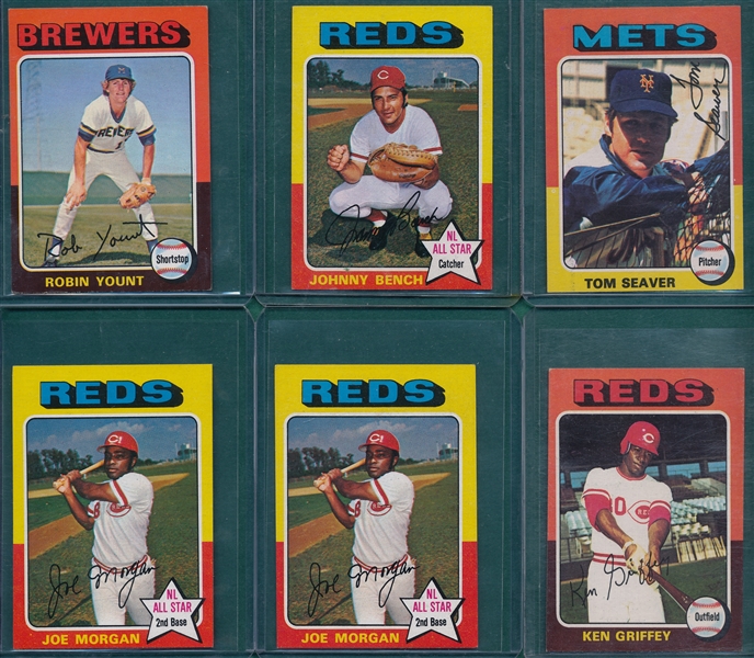 1975 Topps Mini Lot of (6) W/ Yount, Rookie