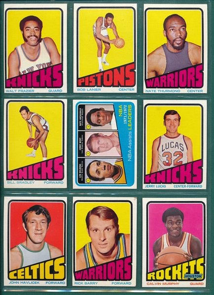 1972 Topps Basketball Lot of (194) W/ Gilmore, Rookie & West