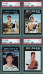1971 Topps Lot of (4) Orioles W/ #570 Jim Palmer PSA