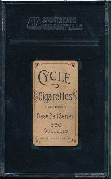 1909-1911 T206 Hinchman, Harry, Cycle Cigarettes SGC 40