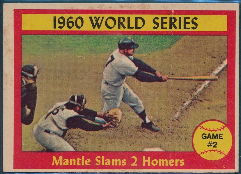 1961 Topps #307 World Series Game #2 W/ Mantle