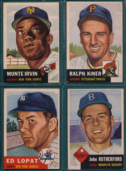 1953 Topps Lot of (41) W/ Kiner & Irvin