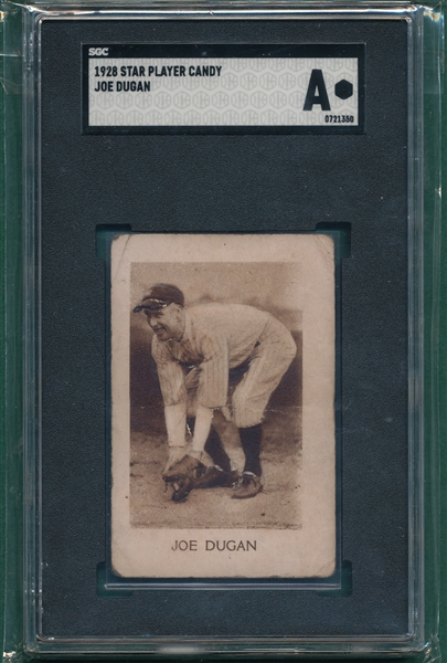 1928 Star Player Candy Joe Dugan SGC Authentic