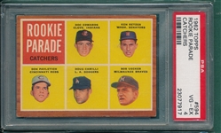 1962 Topps #594 Rookie Catchers, Uecker, PSA 4