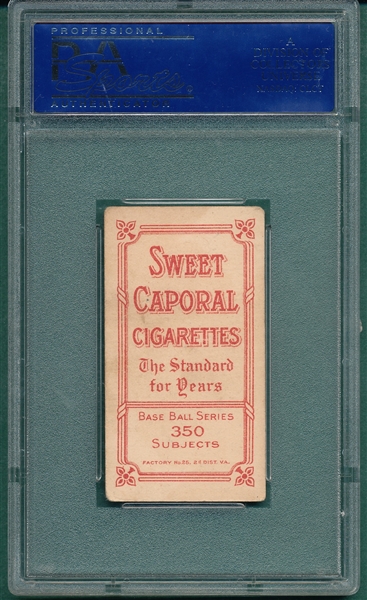 1909-1911 T206 Evers, Portrait, Sweet Caporal Cigarettes PSA 3 *Factory 25*