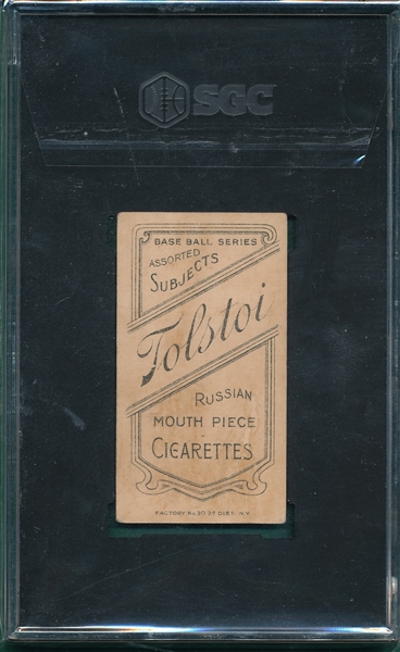 1909-1911 T206 Wheat Tolstoi Cigarettes SGC 2.5