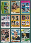 1972-80 Topps Lot of (9) Rookies W/ Winfield & Henderson
