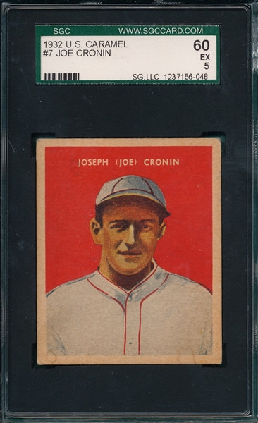 1932 U. S. Caramel #7 Joe Cronin SGC 60