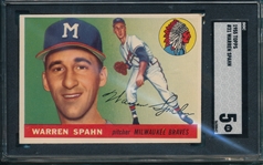 1955 Topps #31 Warren Spahn SGC 5