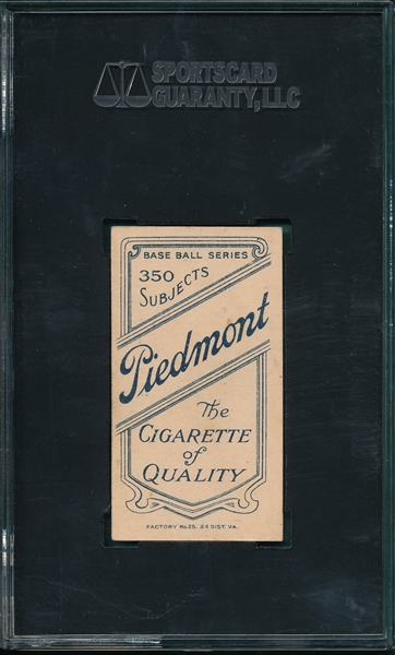 1909-1911 T206 Batch Piedmont Cigarettes SGC 70