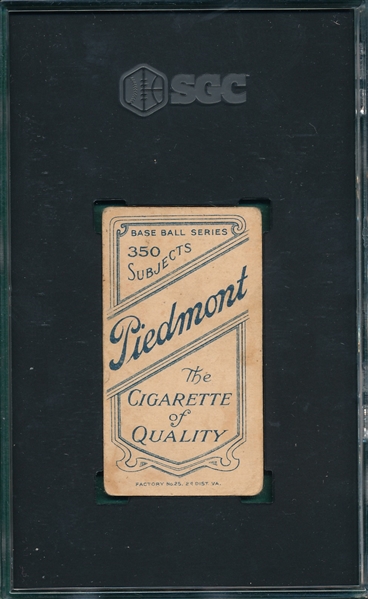 1909-1911 T206 Adkins Piedmont Cigarettes SGC 1.5