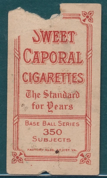 1909-1911 T206 Mathewson, Dark Cap, Sweet Caporal Cigarettes *Factory 25*