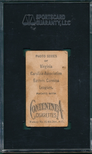 1910 T209 Bigbie, Raleigh, Contentnea Cigarettes SGC 20 *Photo Series* 