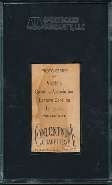 1910 T209 Duvie Contentnea Cigarettes SGC Authentic *Photo Series* 