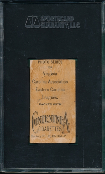 1910 T209 Williams Contentnea Cigarettes SGC Authentic *Photo Series* 