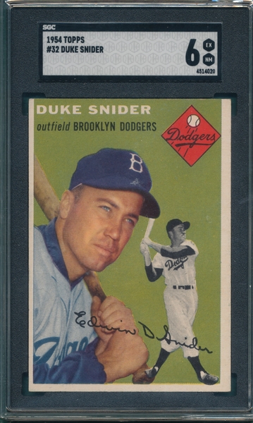 1954 Topps #32 Duke Snider SGC 6
