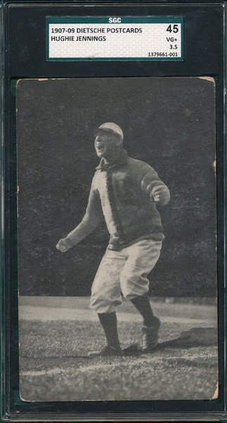 1907-09 Dietche Postcards Hughie Jennings SGC 45