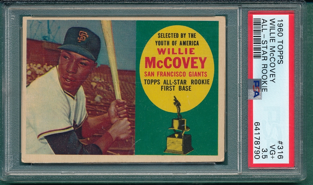 1960 Topps #316 Willie McCovey PSA 3.5 *Rookie*