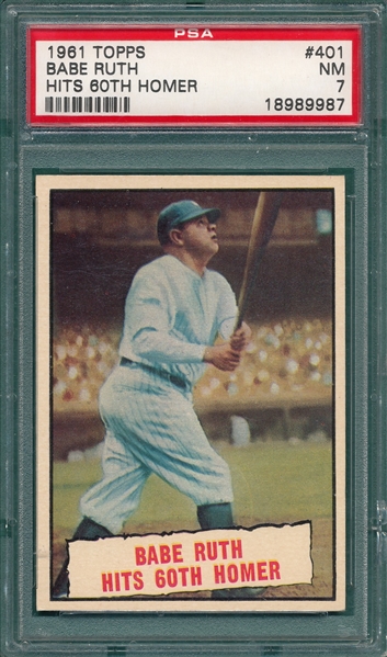 1961 Topps #401 Babe Ruth PSA 7