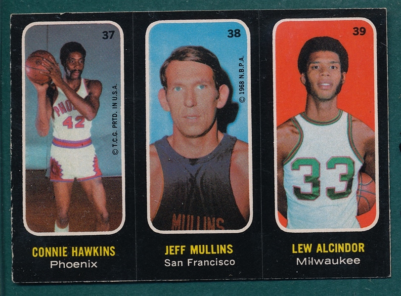 1971 Topps Basketball Sticker #37-39 W/ Alcindor