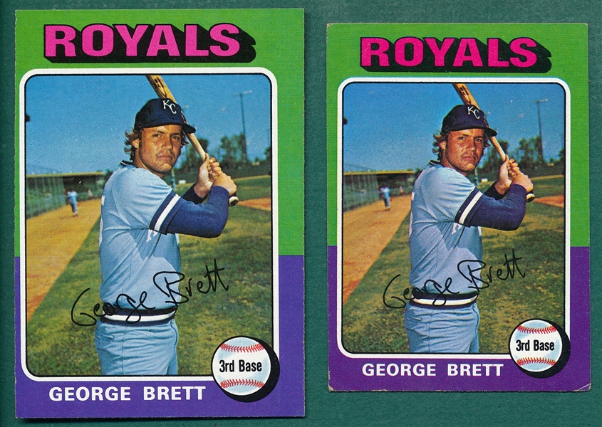 1975 Topps & Mini #228 George Brett, Lot of (2)