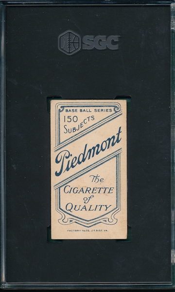 1909-1911 T206 Wallace, Piedmont Cigarettes SGC 2.5