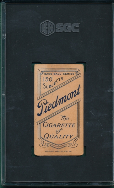 1909-1911 T206 Criger Piedmont Cigarettes SGC 2