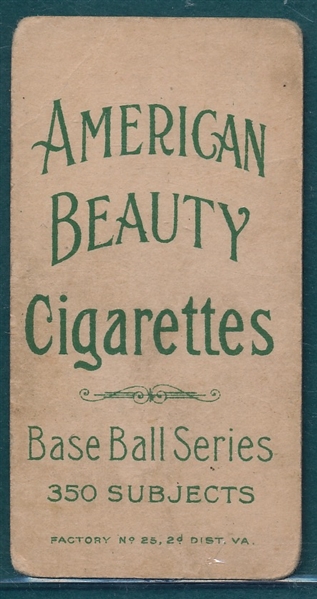 1909-1911 T206 Burch, Fielding, American Beauty Cigarettes