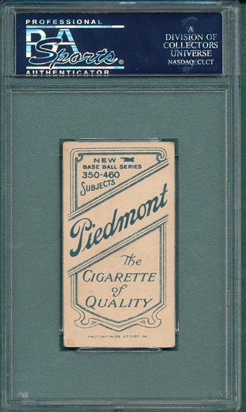 1909-1911 T206 Griffith, Batting, Piedmont Cigarettes PSA 4