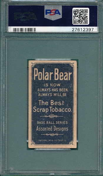 1909-1911 T206 Schaefer, Washington, Polar Bear PSA 4