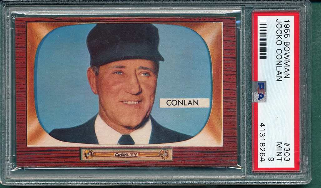 1955 Bowman #303 Jocko Conlan, High Number, PSA 9 *Mint* *None Graded Higher*