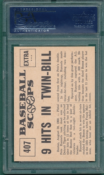 1961 Nu-Card Scoops #407 Runnels PSA 10 *GEM MINT*