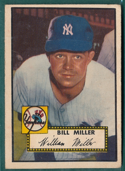 1952 Topps #403 Bill Miller *Hi #*