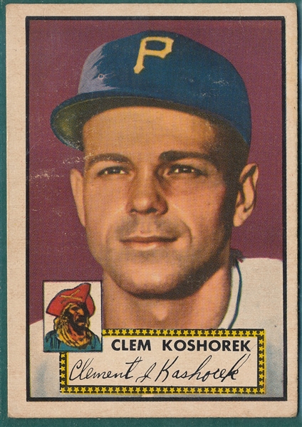 1952 Topps #380 Clem Koshorek *Hi #*