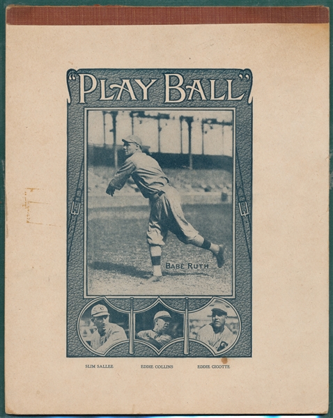 1910s Play Ball Notebook W/ Babe Ruth